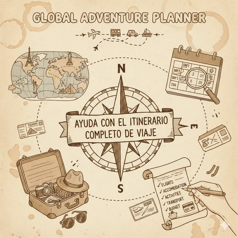 AYUDA CON EL ITINERARIO COMPLETO DE VIAJE